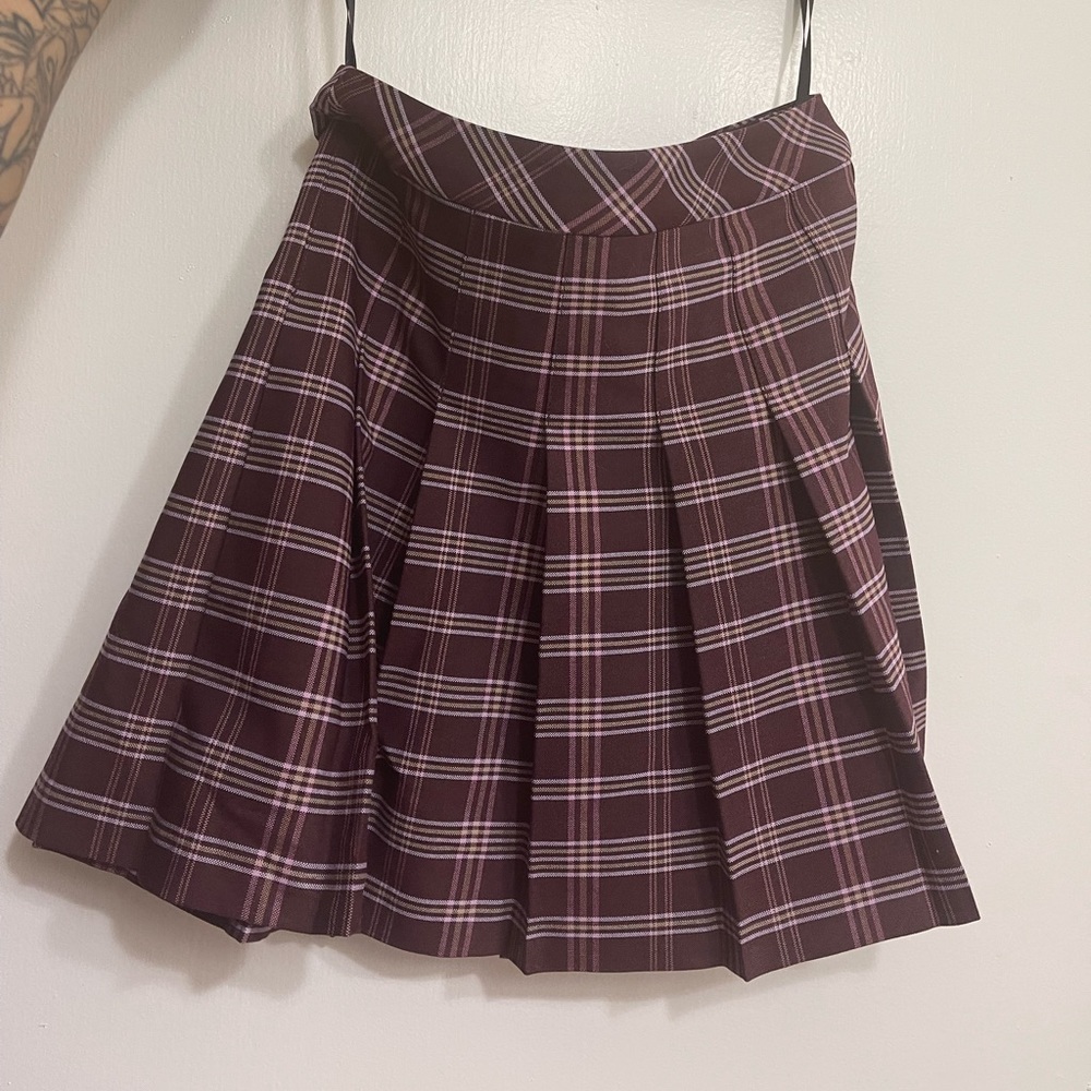 Aritzia Mini Plaid Skirt